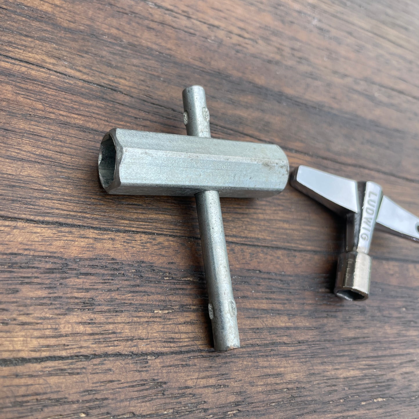 1970s Ludwig Drum Tuning Key and Rail Consolette Hex Wrench Set