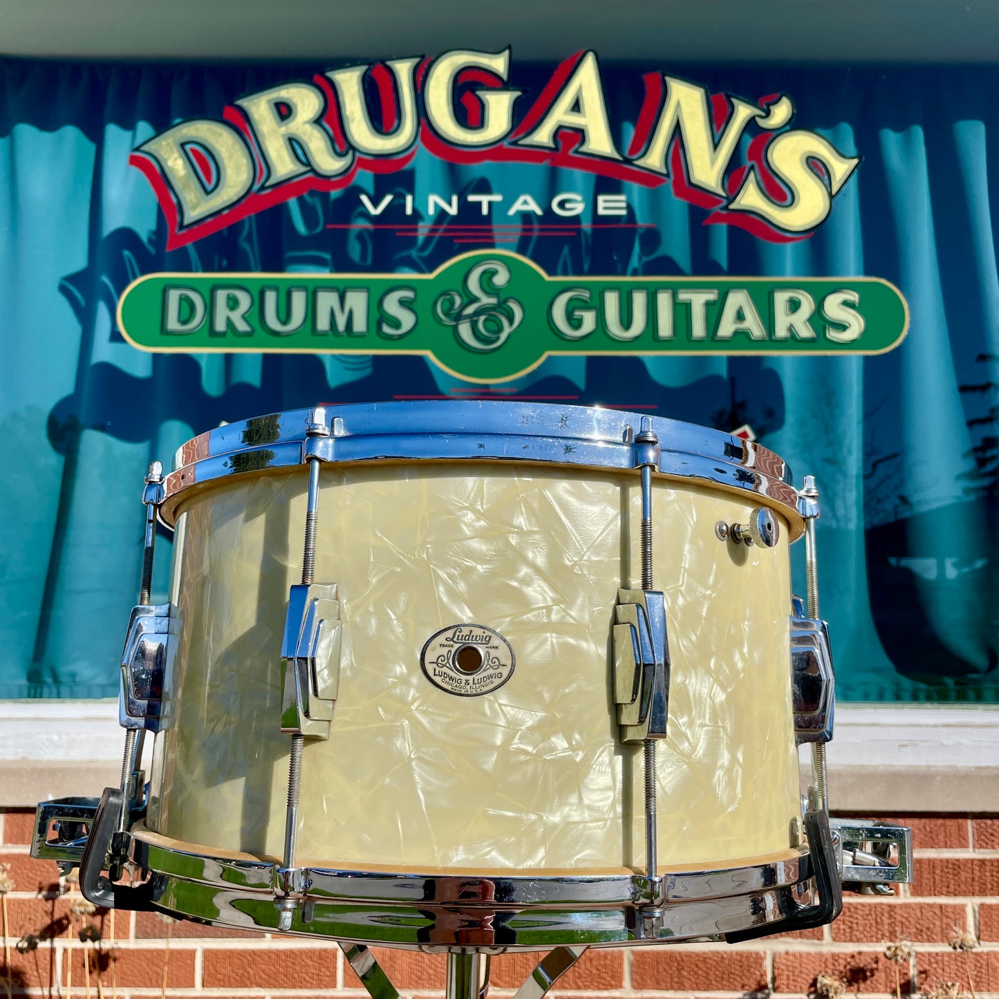 1939 Ludwig Drum Set Avalon Pearl 28/13/16 w/ 8x14 Snare White Marine Pearl