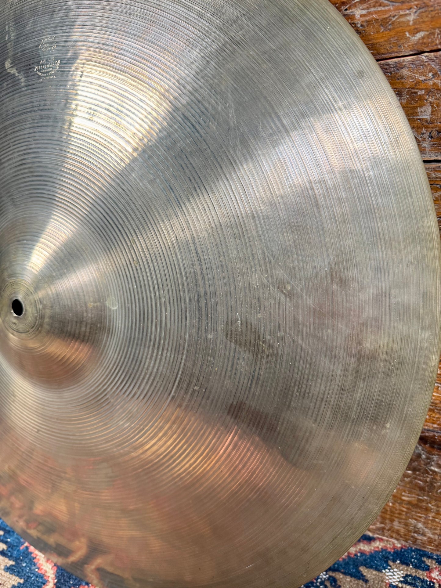 20" Zildjian A 1940s-1950s Trans Stamp Ride Cymbal 2134g *Video Demo*