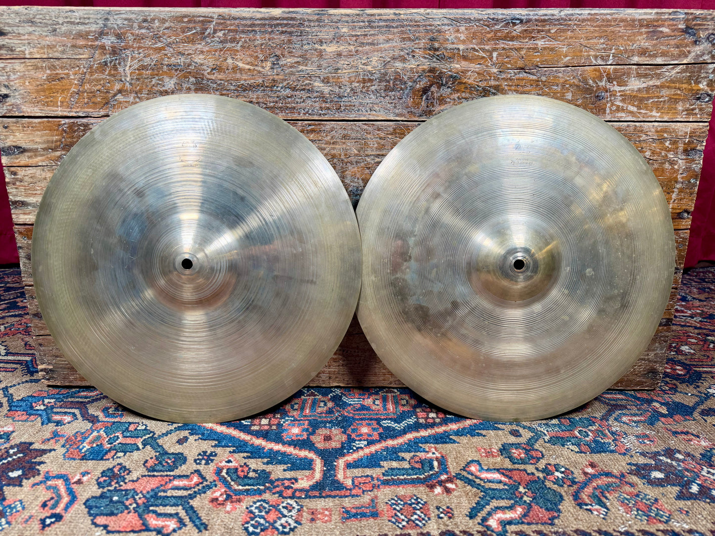 14" Zildjian A 1940s-1950s Trans Stamp Hi-Hat Cymbal Pair 628g/656g *Video Demo*