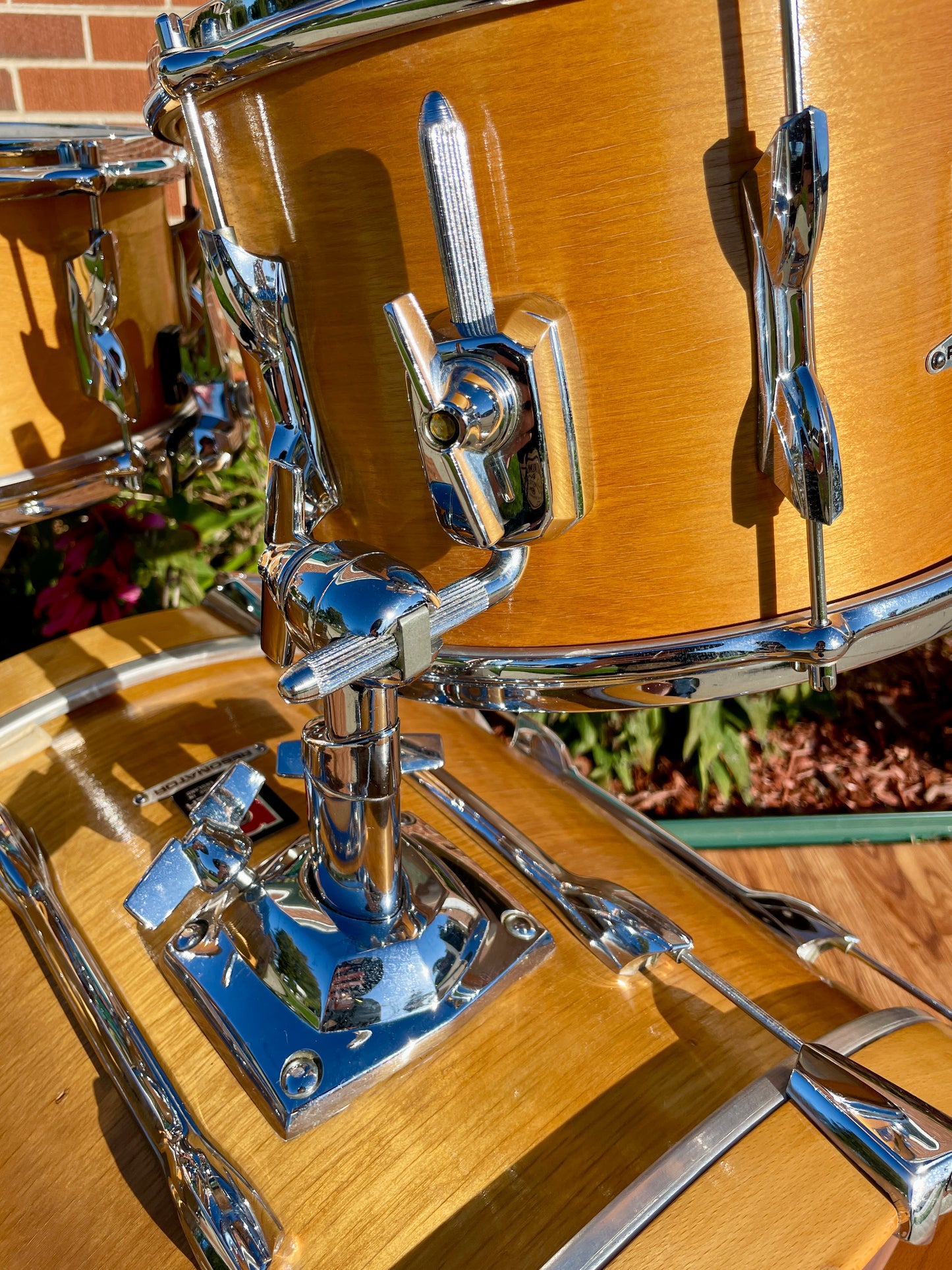 1970s Premier Resonator Drum Set Super Birchwood Natural 20/12/14 w/ 5.5x14 Snare