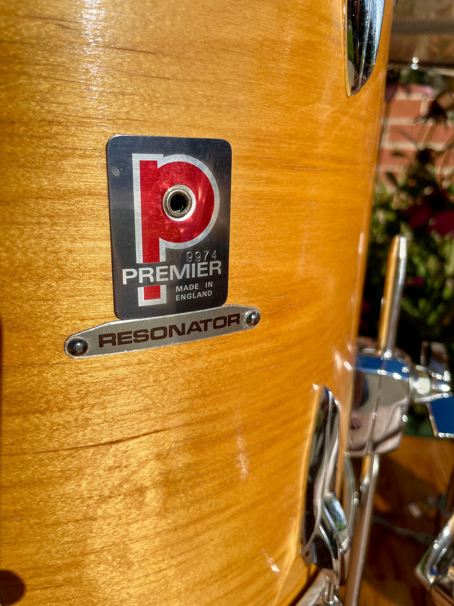 1970s Premier Resonator Drum Set Super Birchwood Natural 20/12/14 w/ 5.5x14 Snare