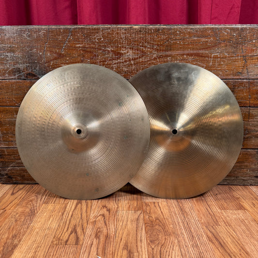 14" Zildjian A 1970s New Beat Hi-Hat Cymbal Pair 898g/1382g *Video Demo*