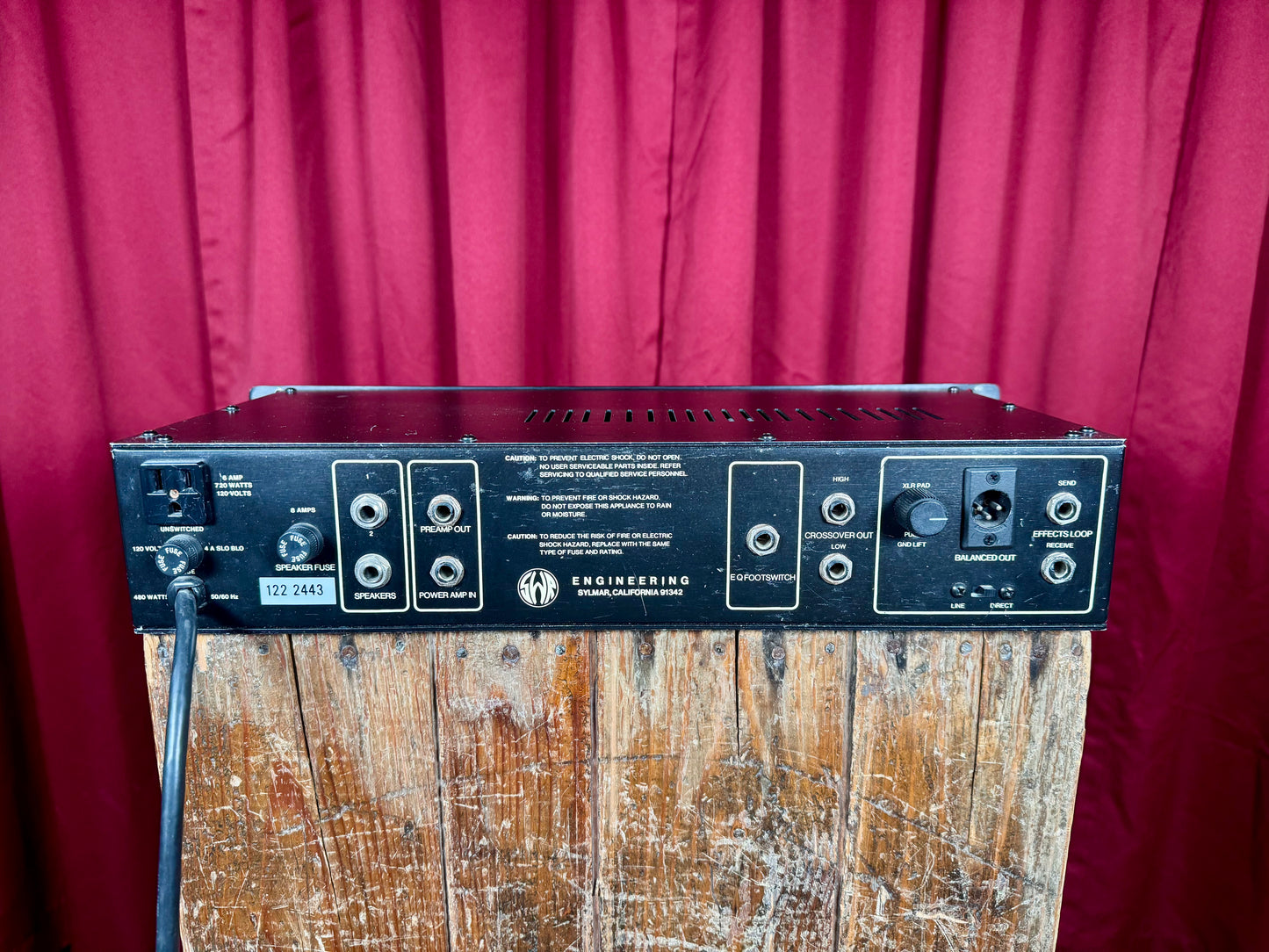 1990s SWR Professional Series Studio 220 Bass Amplifier Head 220 Watts