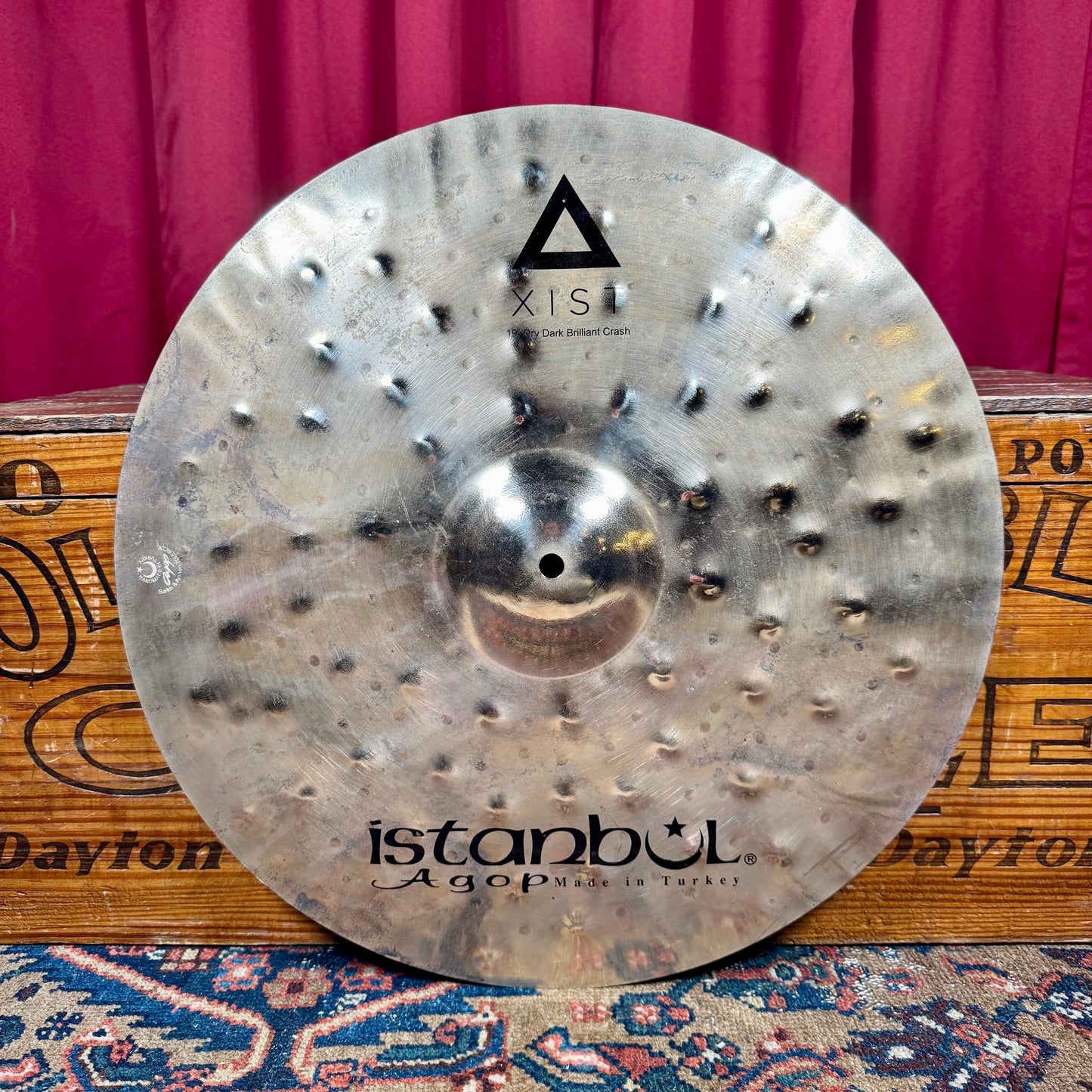 19" Istanbul Agop Xist Dry Dark Brilliant Crash Cymbal 1322g *Video Demo*