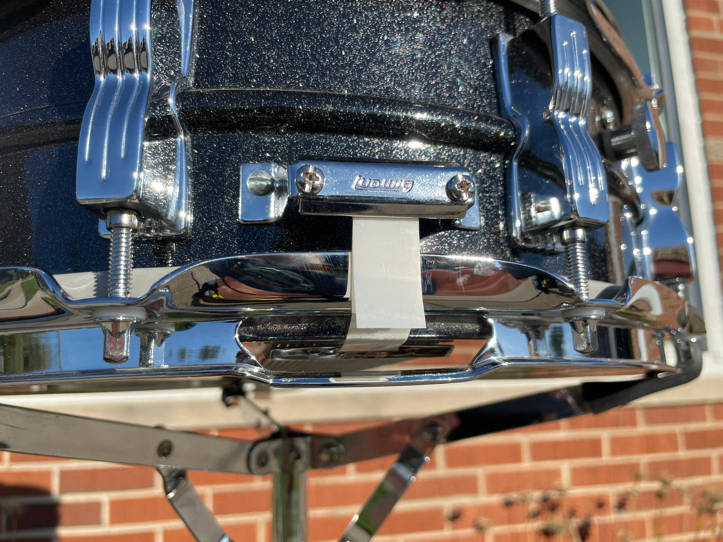 1990s Ludwig 5x14 Limited Edition of 200 Black Galaxy 10-Lug Acrolite Snare Drum Blackrolite