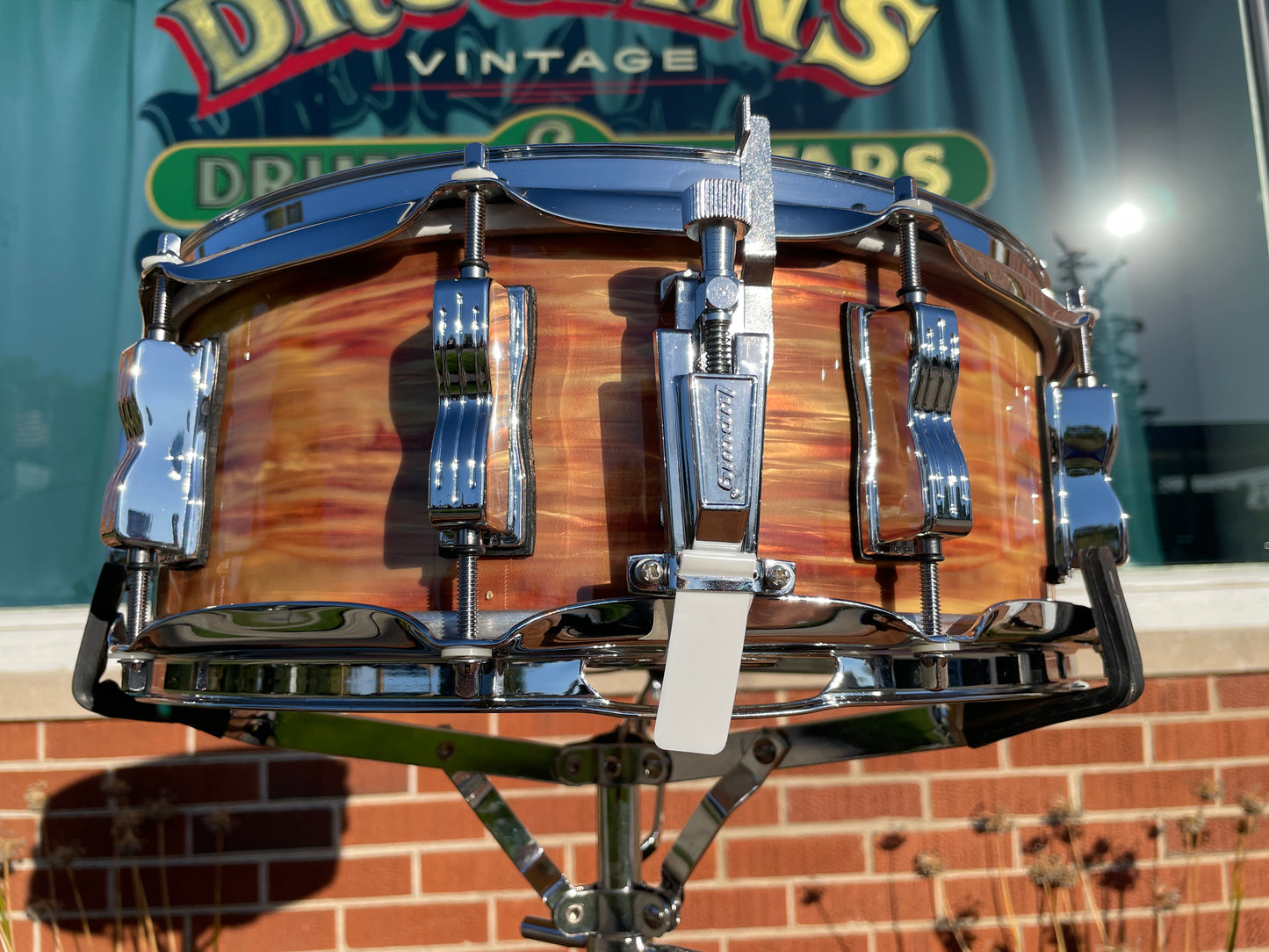 N.O.S. Ludwig Classic Maple 5x14 100th Anniversary 1964 Jazz Festival Reissue Snare Pre-Aged Pink Oyster Pearl #240