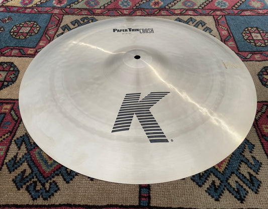 20" Zildjian K Paper Thin Crash Cymbal 1426g *Video Demo*