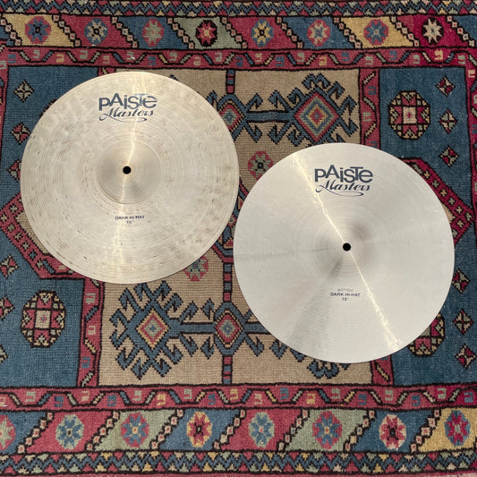 15" Paiste Masters Dark Hi-Hat Cymbal Pair 896g/1370g *Video Demo*