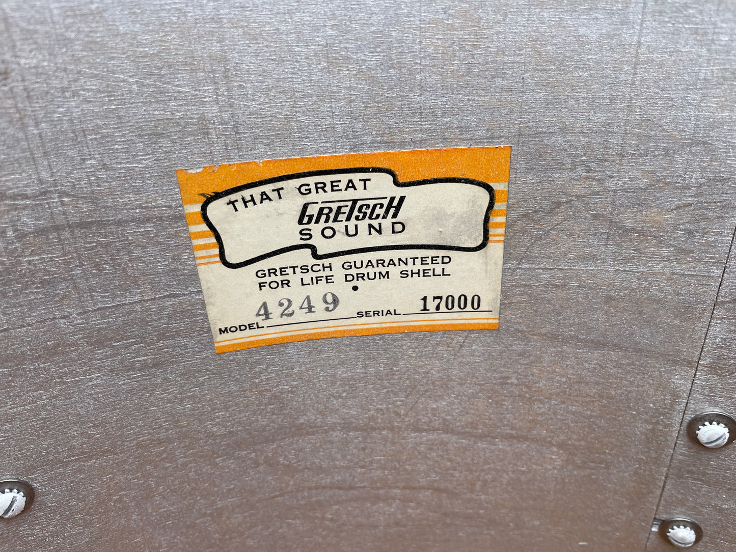 1960s Gretsch Round Badge Drum Set Tangerine Sparkle 20/12/16 w/ 5.5x14 Snare