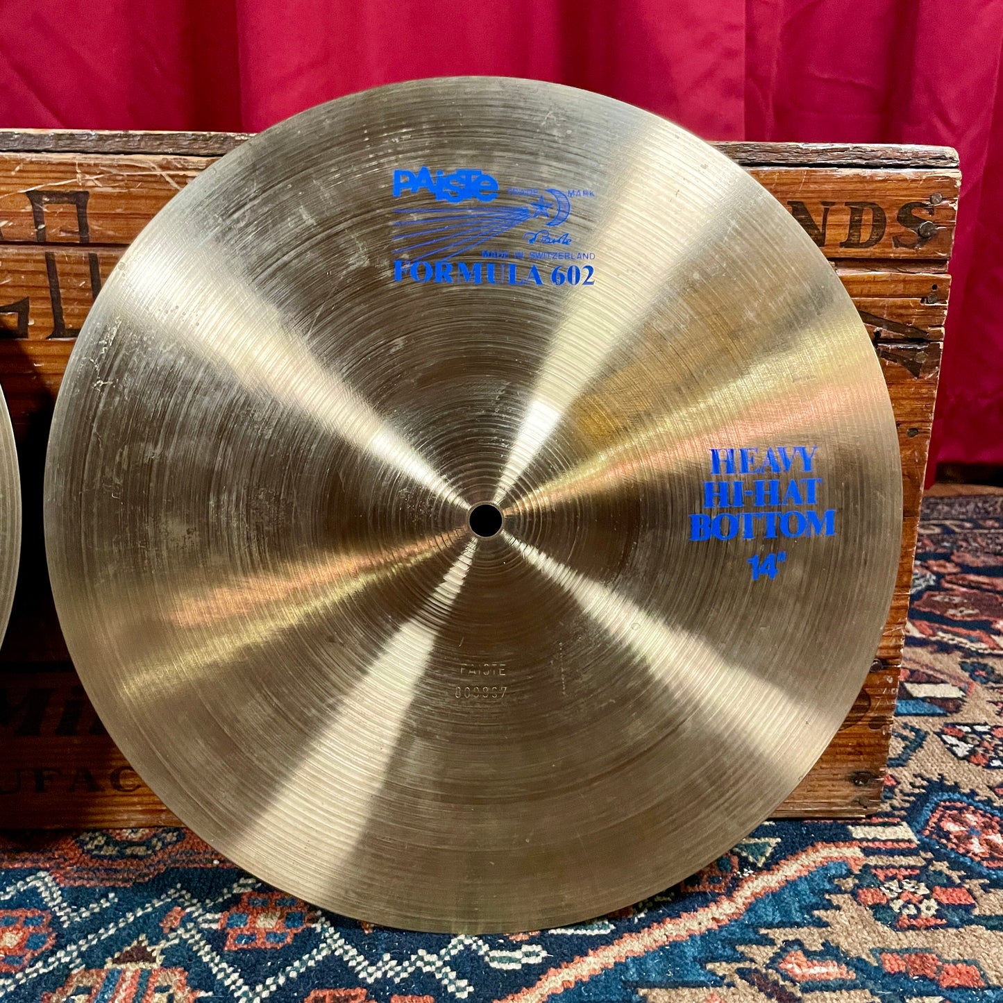 14" Paiste 1980s Blue Label Formula 602 Heavy Hi-Hat Cymbals 1058g/1182g *Video Demo*