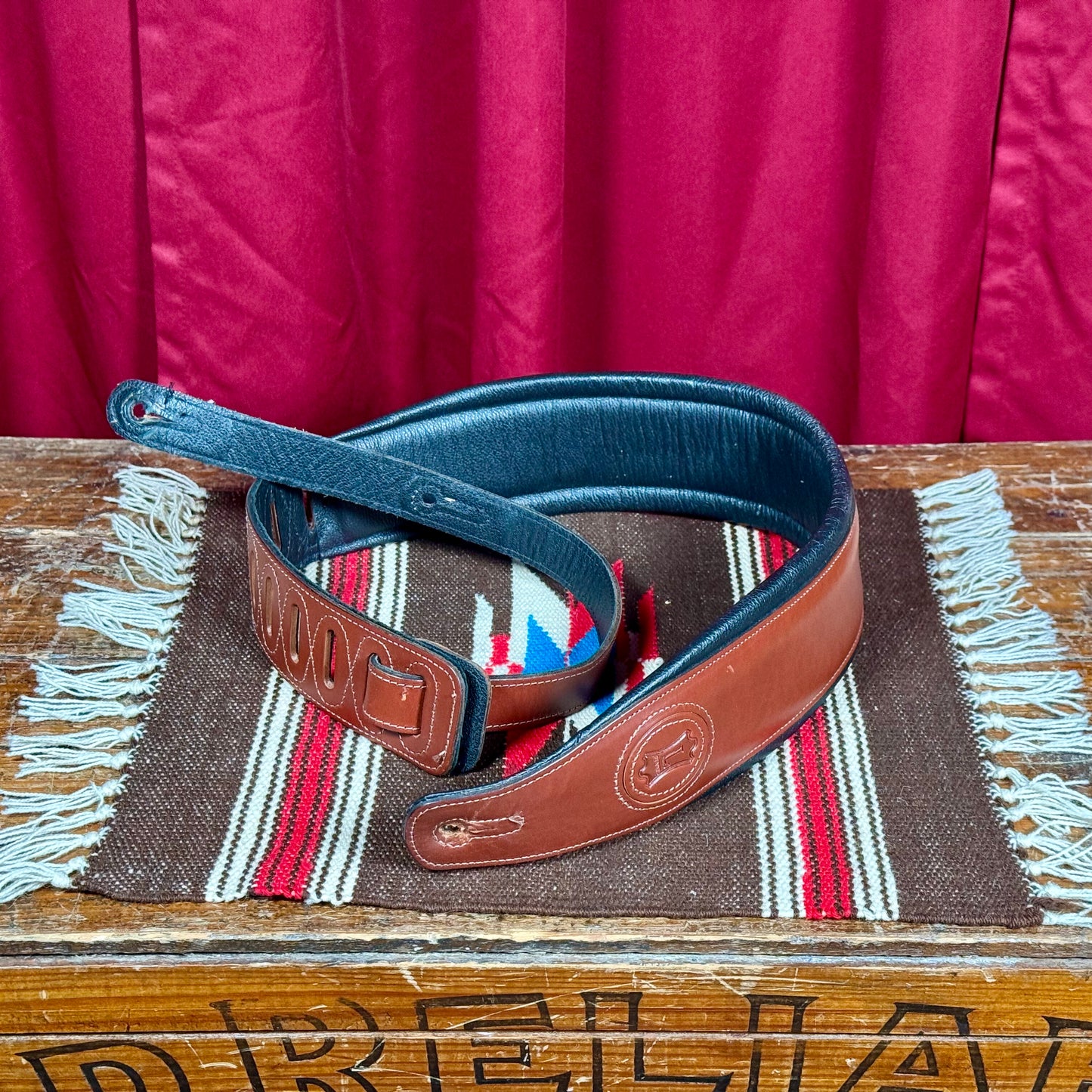 Levy's Signature Legacy Series MSS1-WAL Leather Guitar Strap Walnut