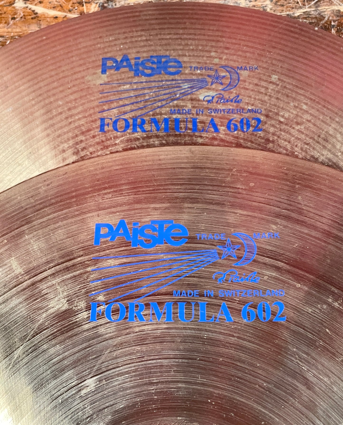 14" Paiste 1980s Blue Label Formula 602 Heavy Hi-Hat Cymbals 1058g/1182g *Video Demo*