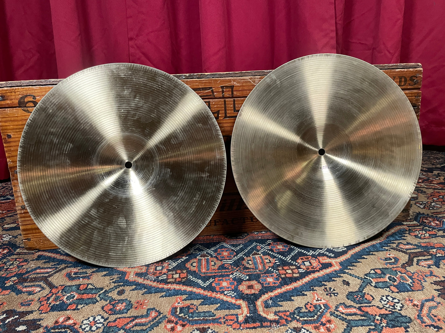 14" Paiste 1980s Blue Label Formula 602 Heavy Hi-Hat Cymbals 1058g/1182g *Video Demo*