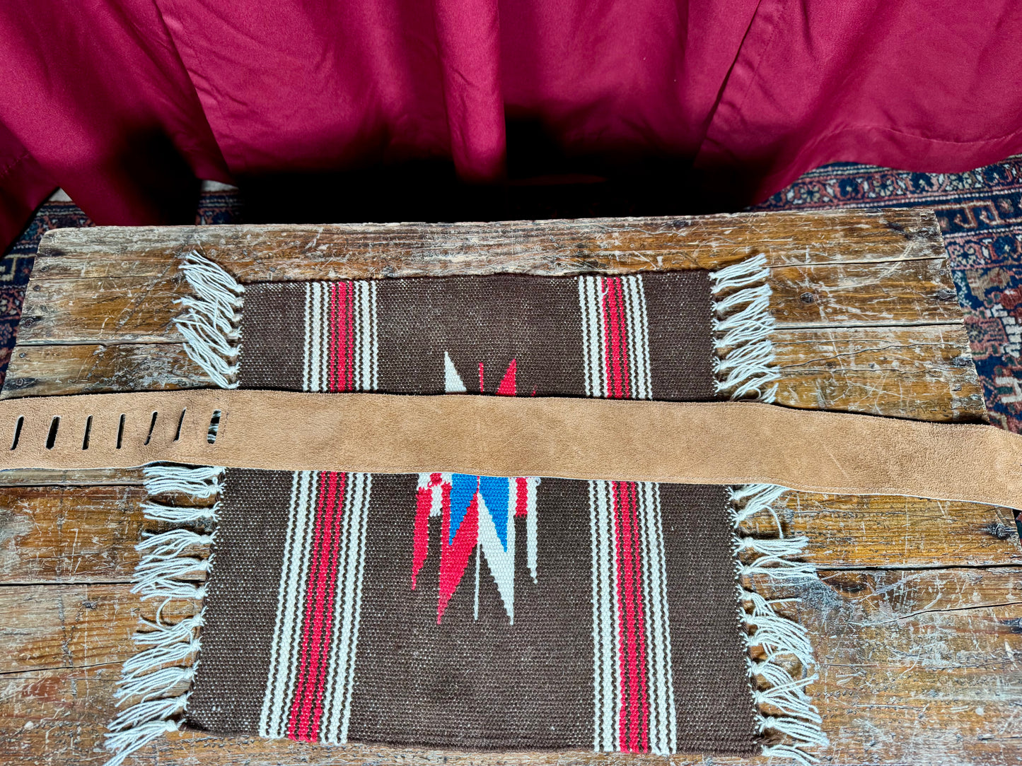 Levy's Suede Leather Guitar Strap Navy/Brown