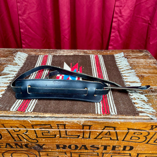 Fender Super Deluxe Vintage-Style Leather Guitar Strap Black