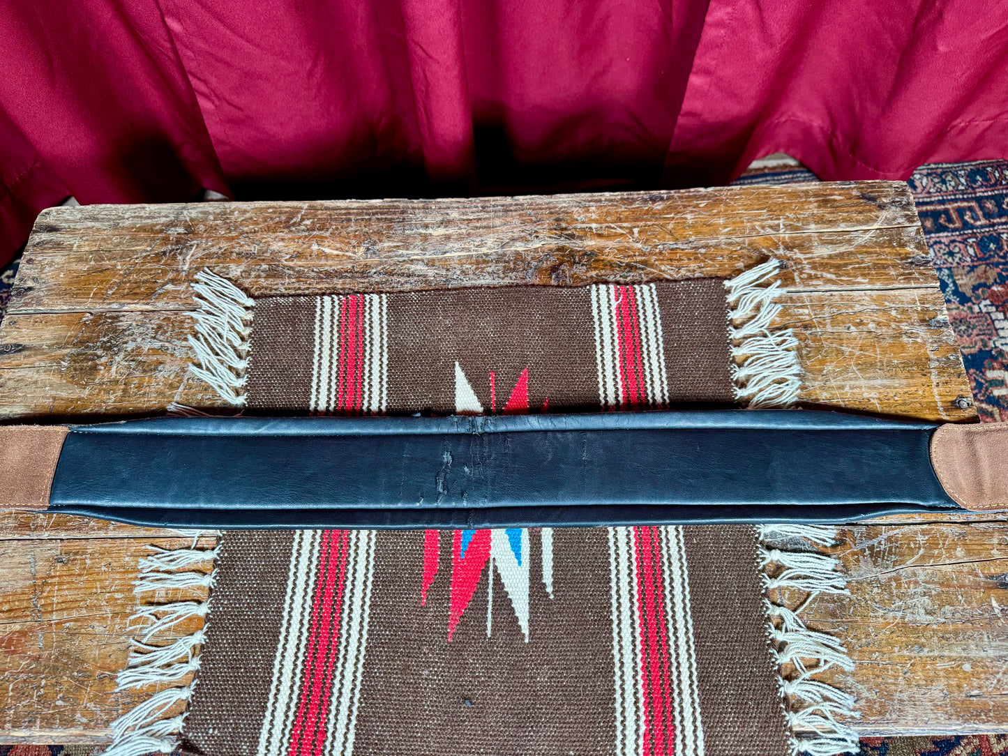 Walker & Williams Premium Leather Guitar Strap C-22-BB Double Padded Black on Black