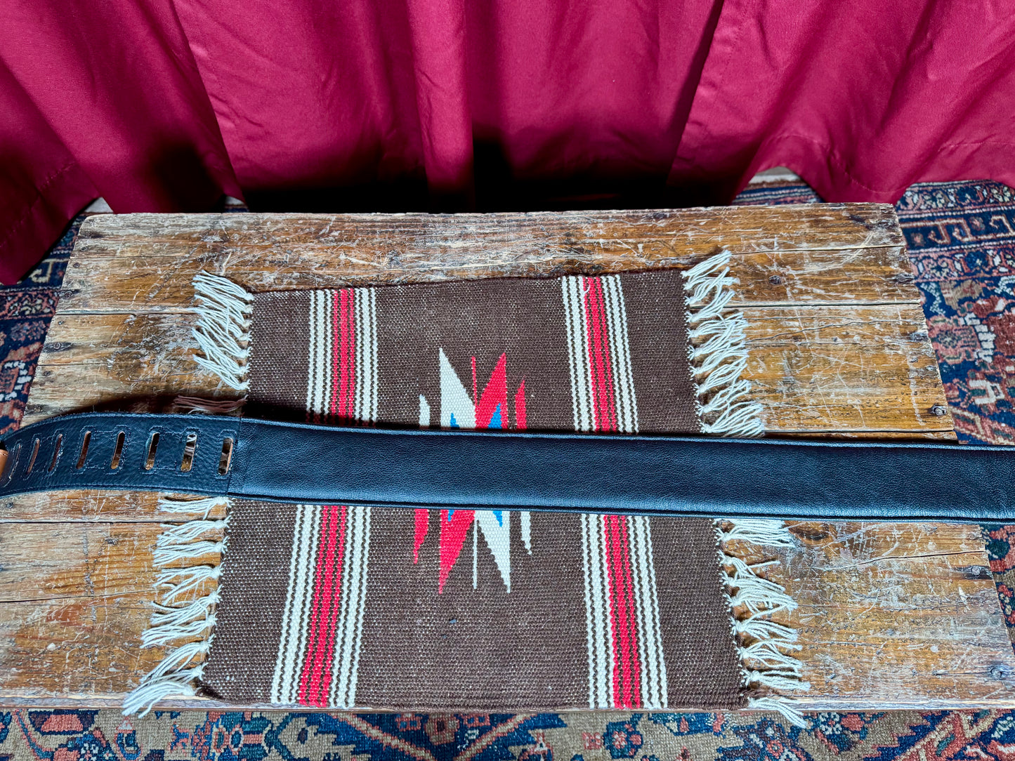 Levy's Leather Guitar Strap Brown Kokopelli