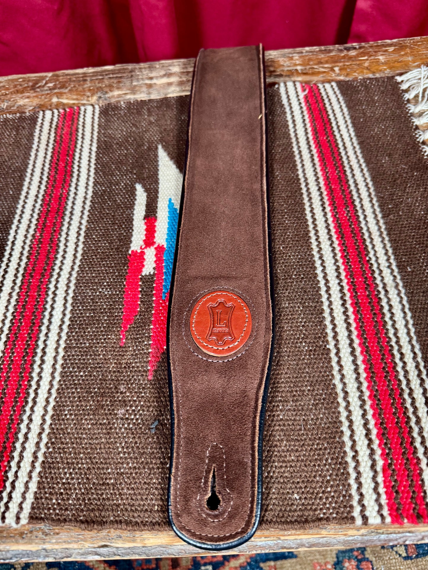 Levy's Signature Suede Series MSS3-BRN Leather Guitar Strap Brown