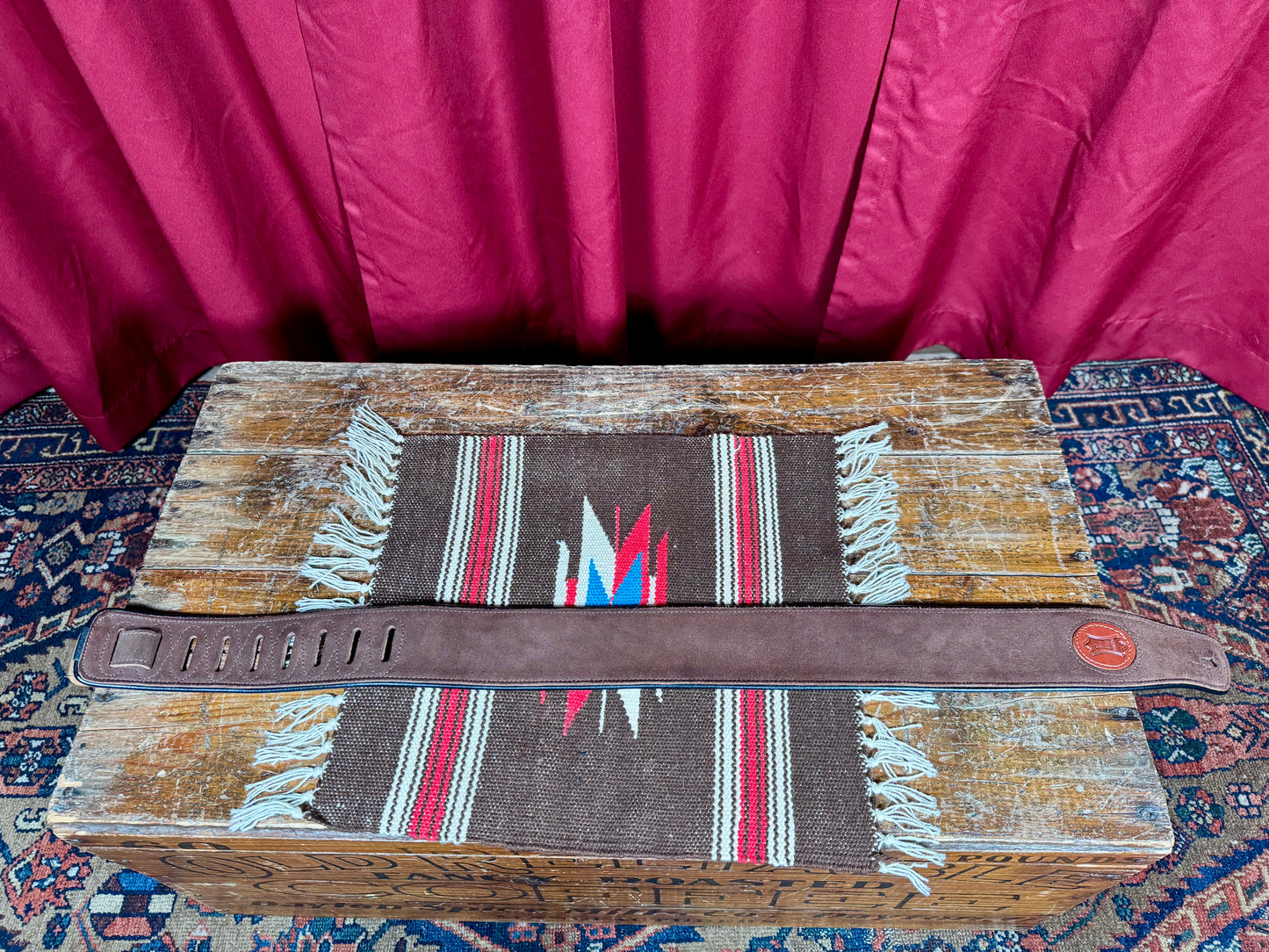 Levy's Signature Suede Series MSS3-BRN Leather Guitar Strap Brown