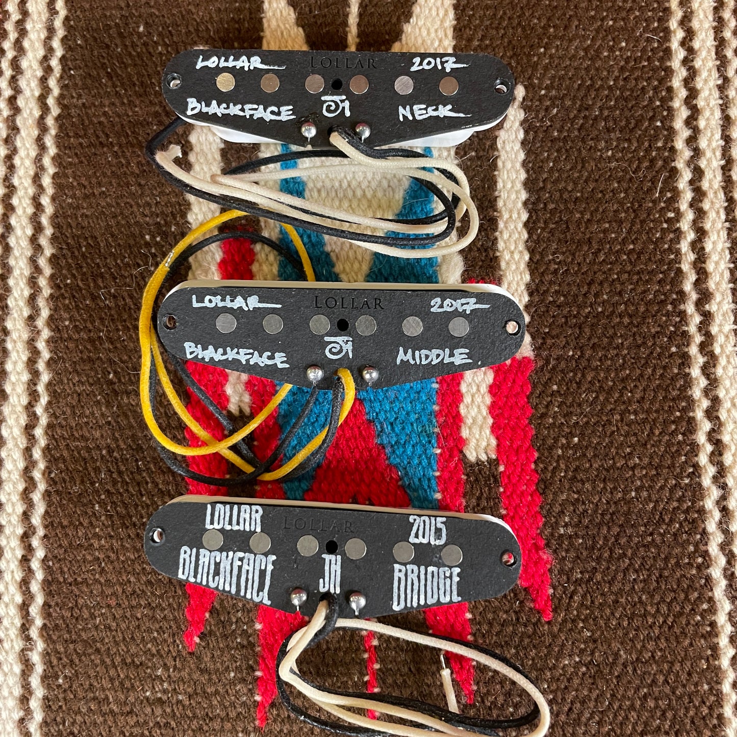 Lollar Vintage Blackface (Sixty-Four) Flat Pole Pickup Set - Parchment