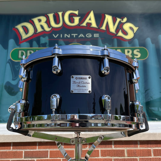 2004 Yamaha 7x14 Birch Custom Absolute Snare Drum Black MIJ