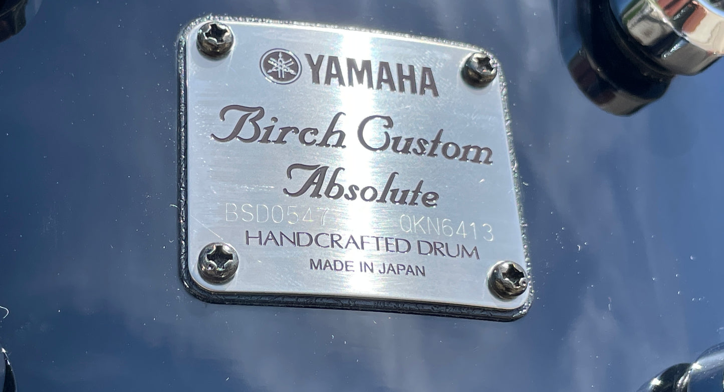 2004 Yamaha 7x14 Birch Custom Absolute Snare Drum Black MIJ