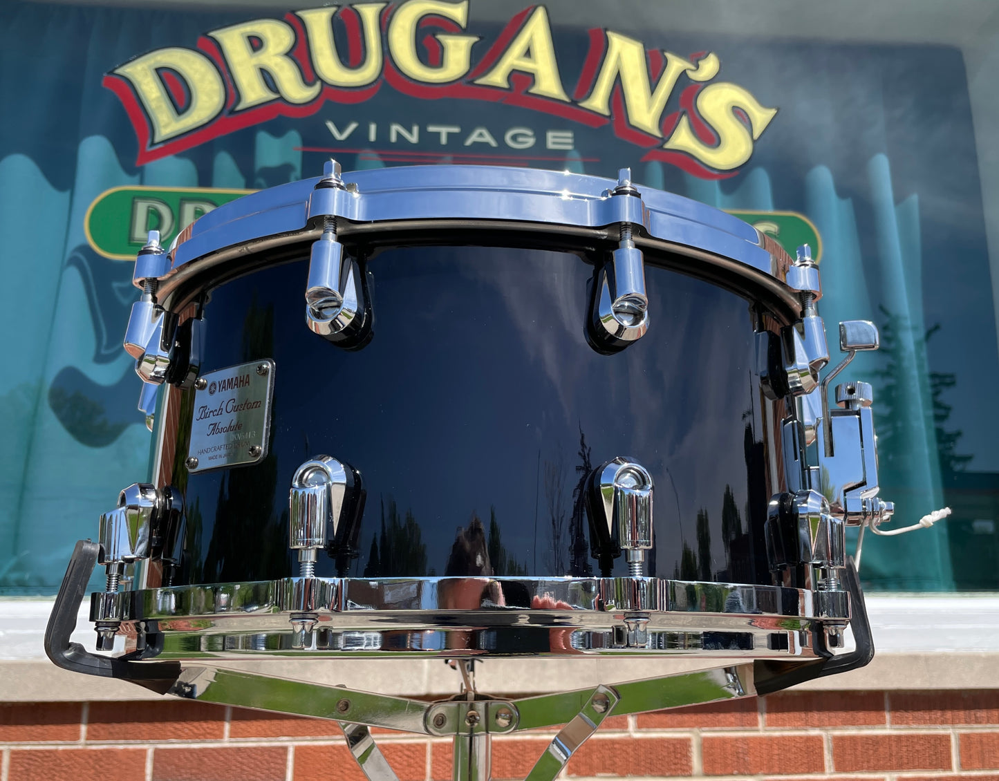 2004 Yamaha 7x14 Birch Custom Absolute Snare Drum Black MIJ