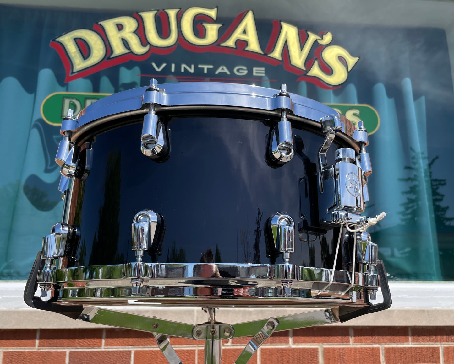 2004 Yamaha 7x14 Birch Custom Absolute Snare Drum Black MIJ