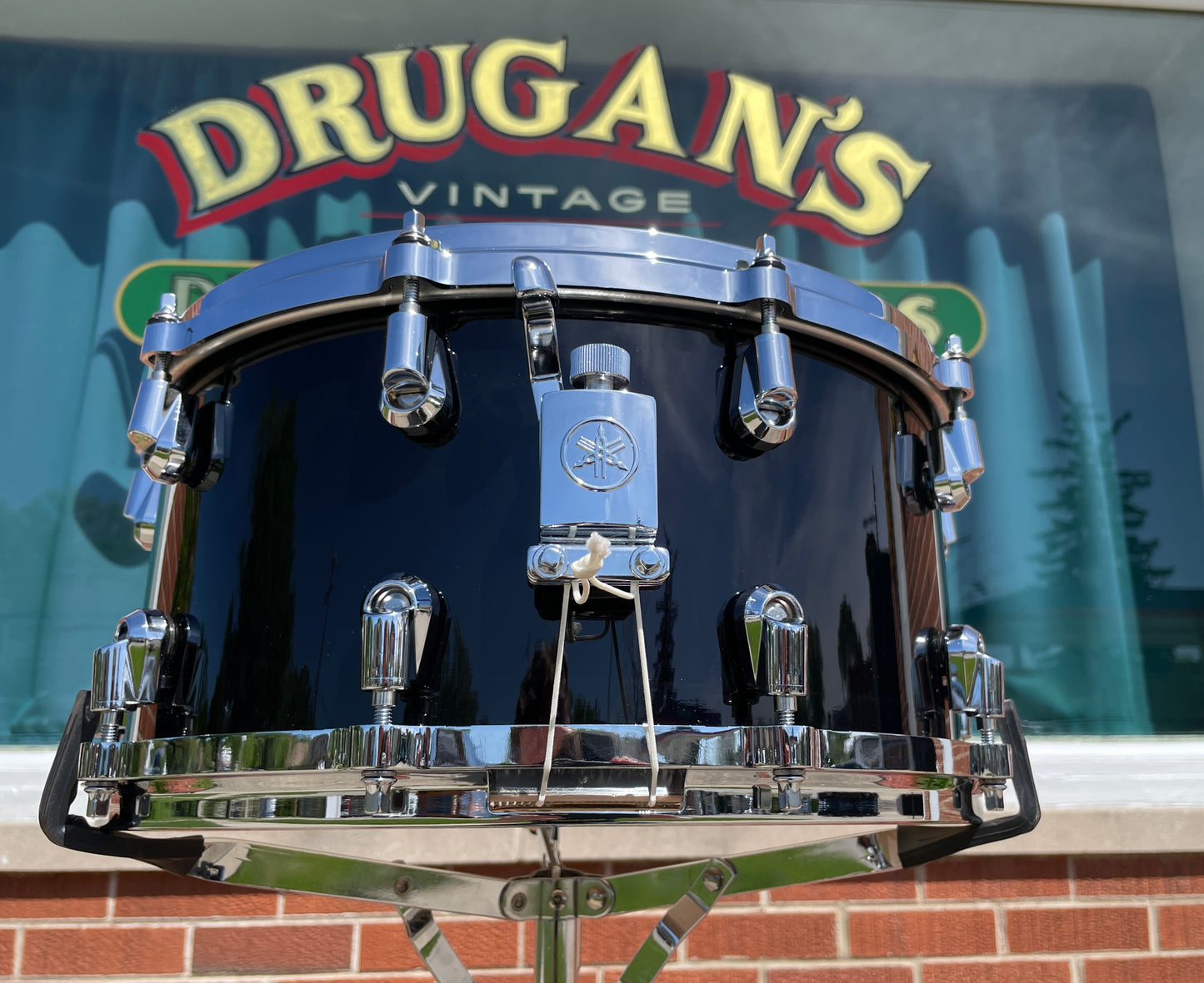 2004 Yamaha 7x14 Birch Custom Absolute Snare Drum Black MIJ