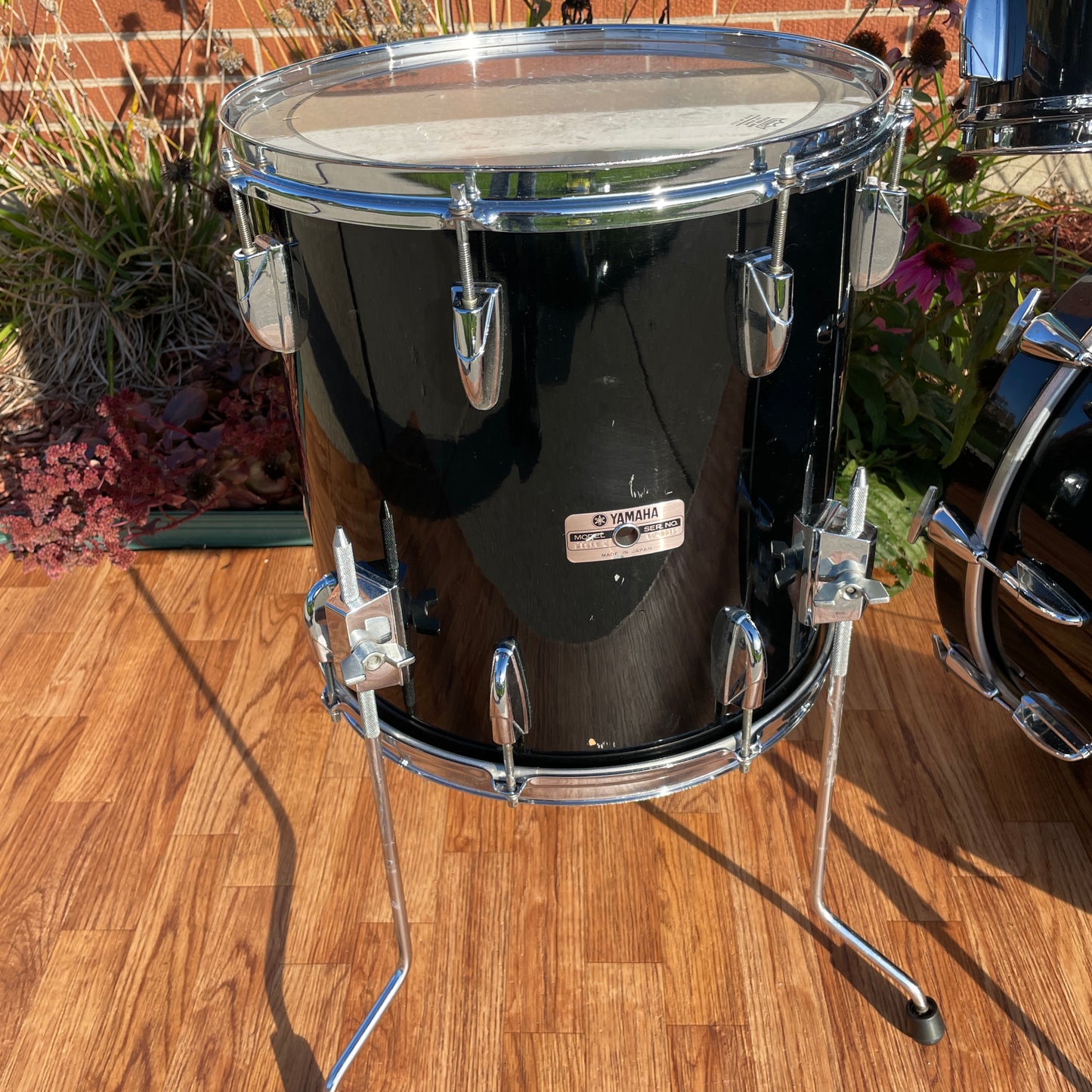 1985 Yamaha 8000 Tour Custom Drum Set 20/10/12/14 Solid Black MIJ