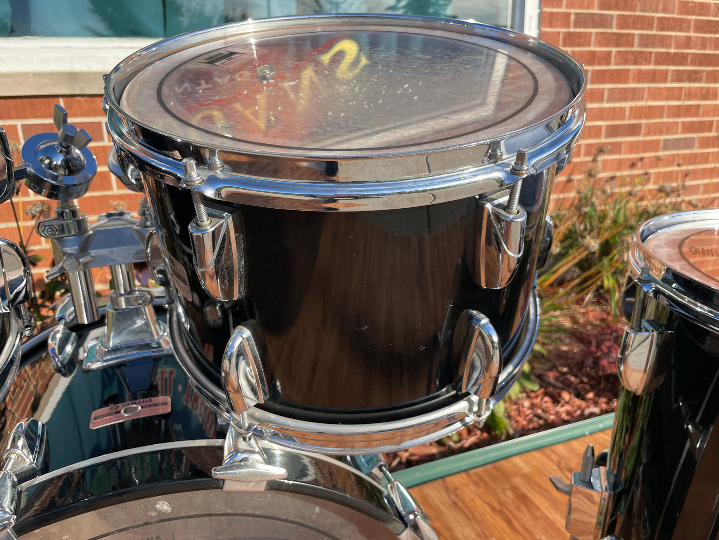 1985 Yamaha 8000 Tour Custom Drum Set 20/10/12/14 Solid Black MIJ