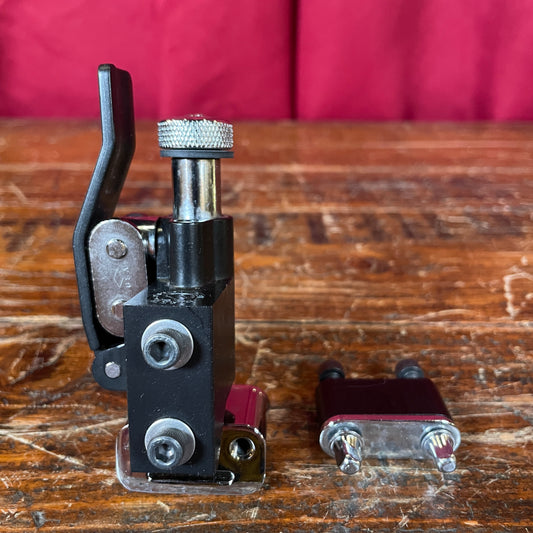 Nickel Drumworks Piston Snare Throw Off Strainer and Butt Plate