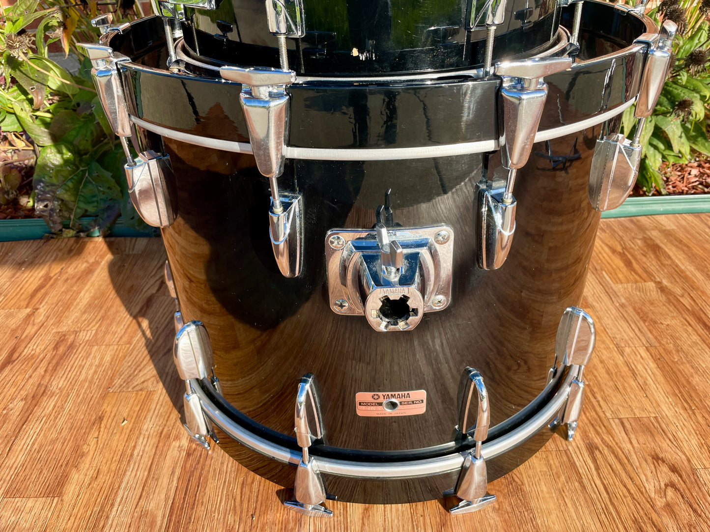 1985 Yamaha 8000 Tour Custom Drum Set 20/10/12/14 Solid Black MIJ