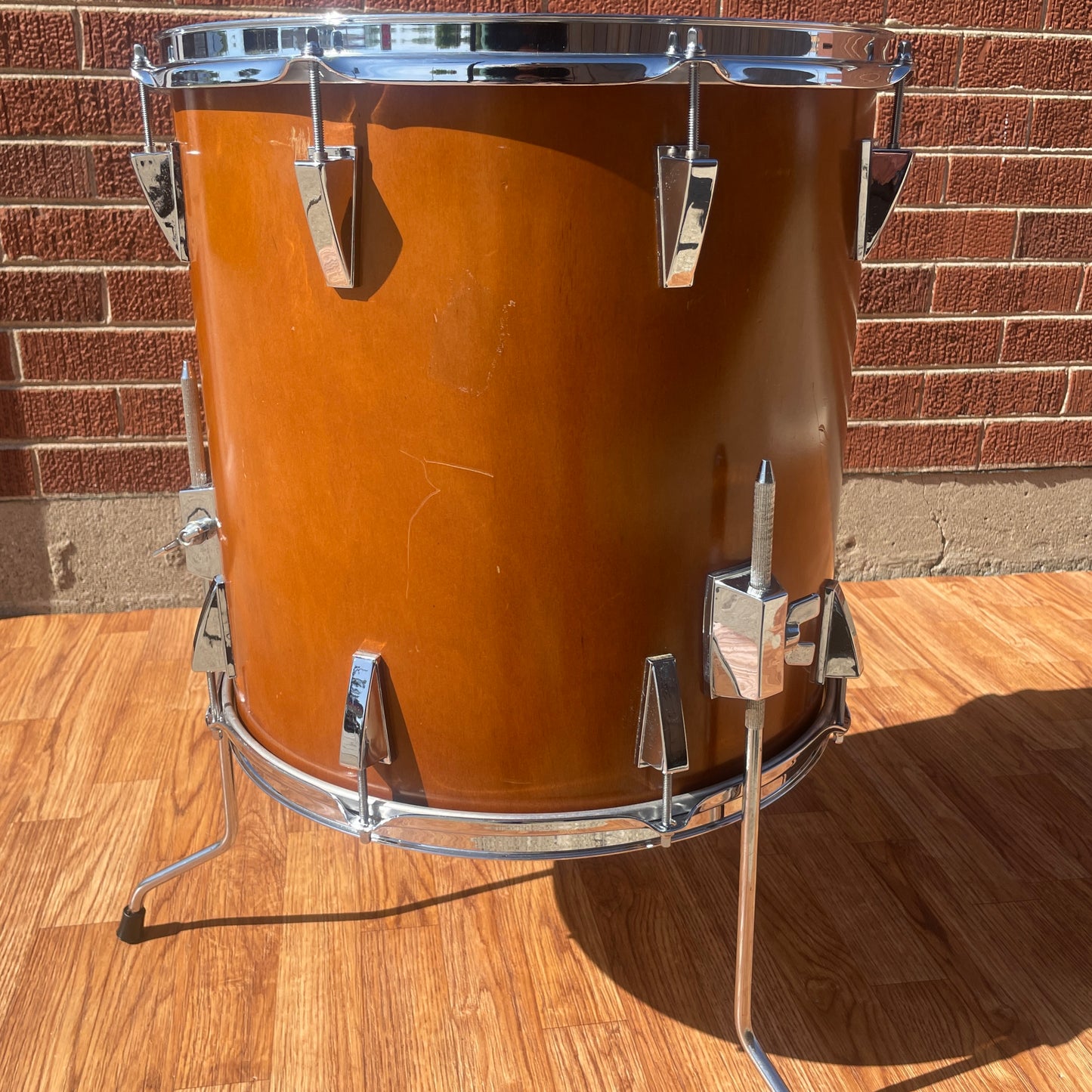 1970s Yamaha 16x16 7000 Series Floor Tom Drum Real Wood FT-716D