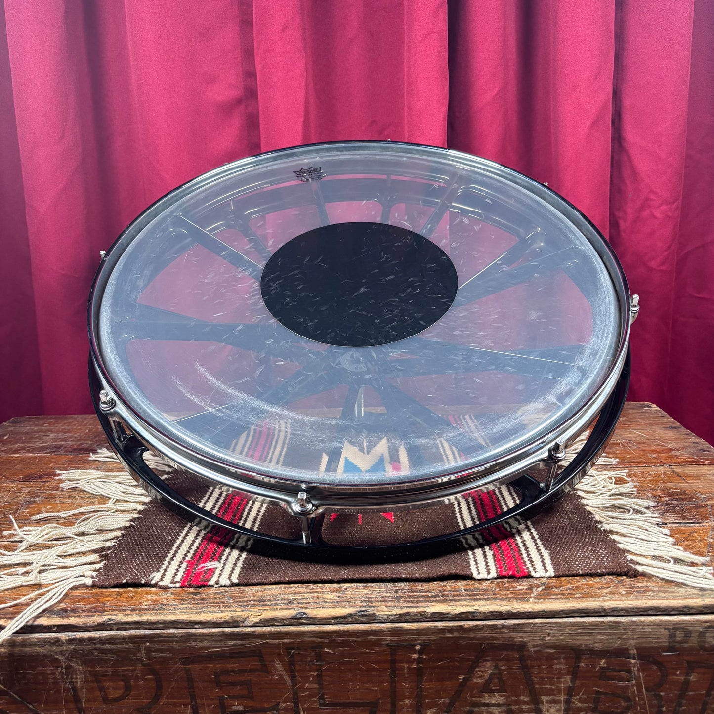 Vintage Remo Slingerland 18" Roto Tom Drum Black RotoTom