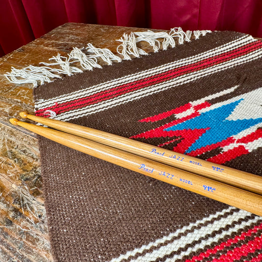 1970s Pearl Jazz Model Wood Tip Hickory Drum Sticks NOS