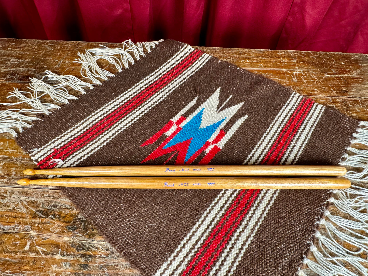 1970s Pearl Jazz Model Wood Tip Hickory Drum Sticks NOS