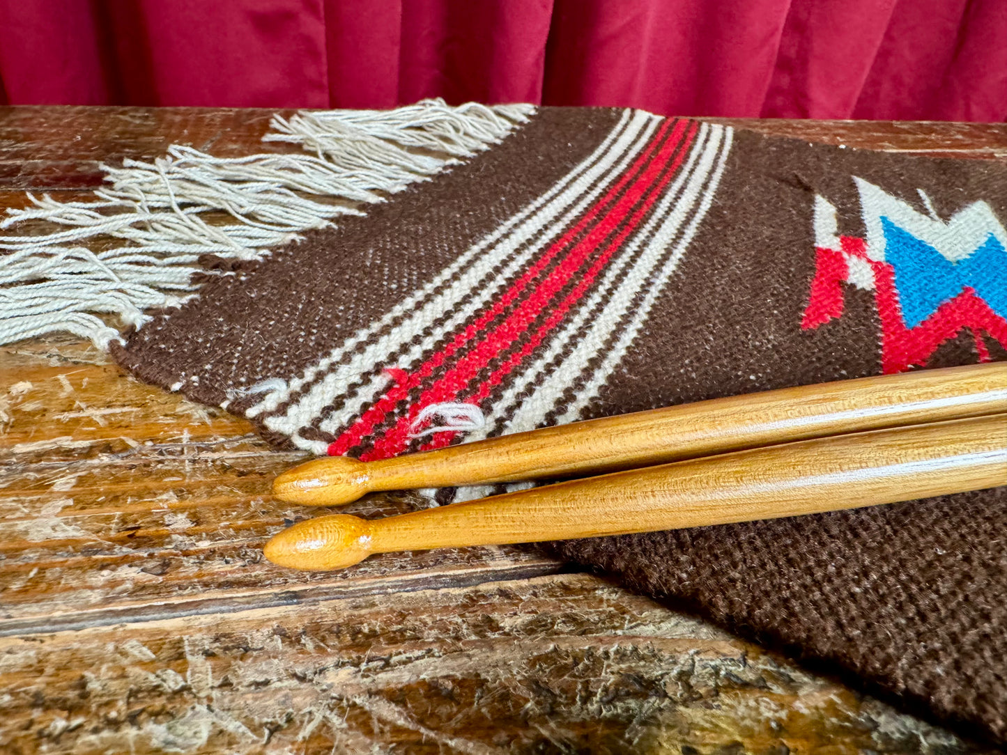 1970s Pearl Jazz Model Wood Tip Hickory Drum Sticks NOS