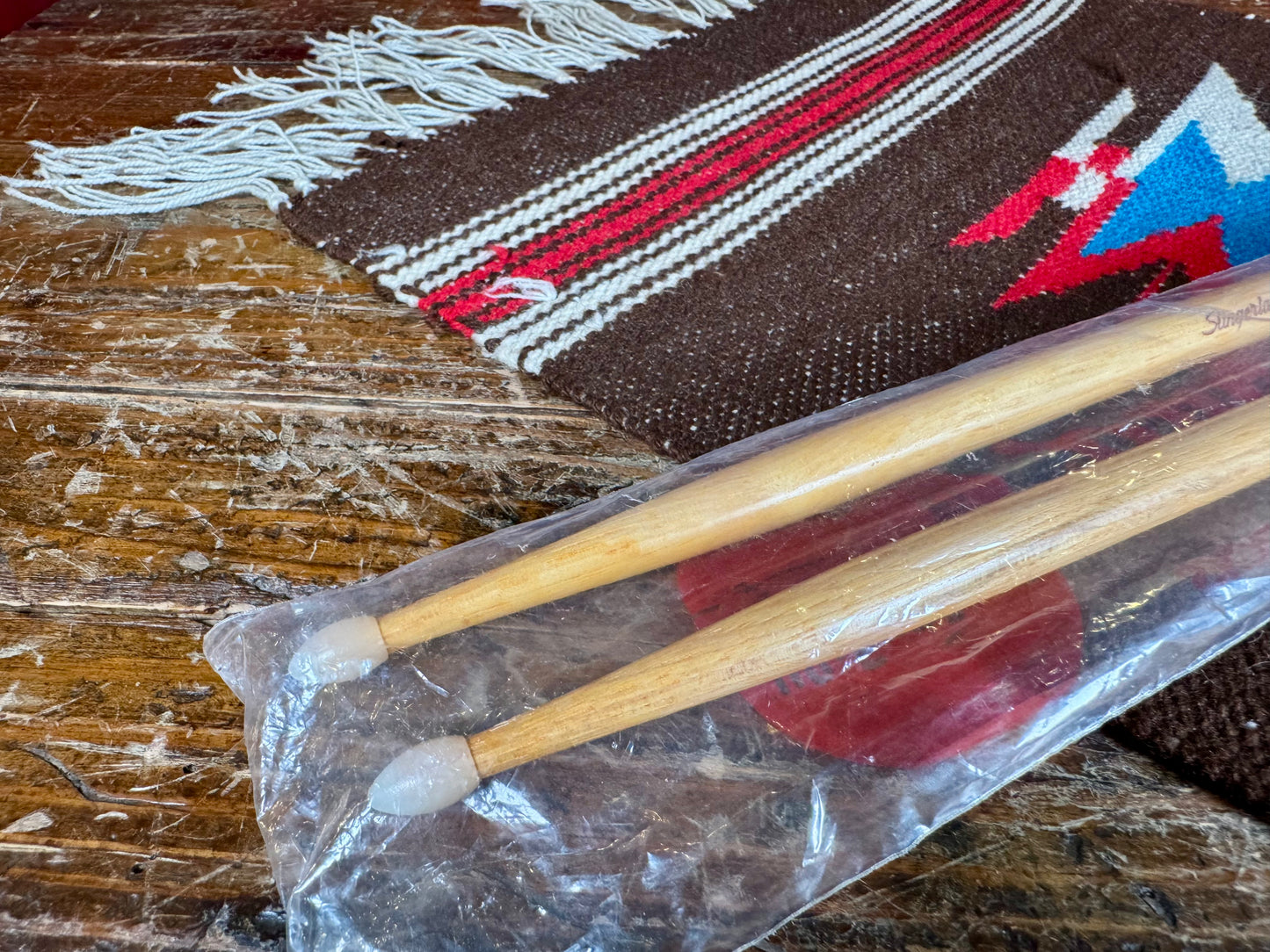 1970s Slingerland Louie Bellson LBN Nylon Tip Drum Sticks w/ Original Bag NOS