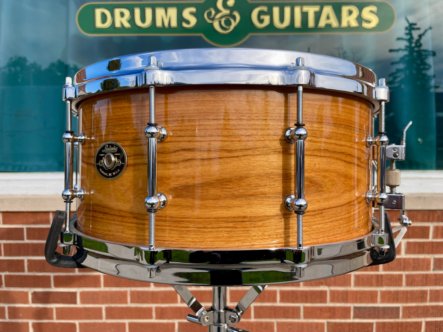 2003 Ludwig Classic Maple Exotic 6.5x14 Santos Rosewood Prototype Bun E. Carlos Snare Drum