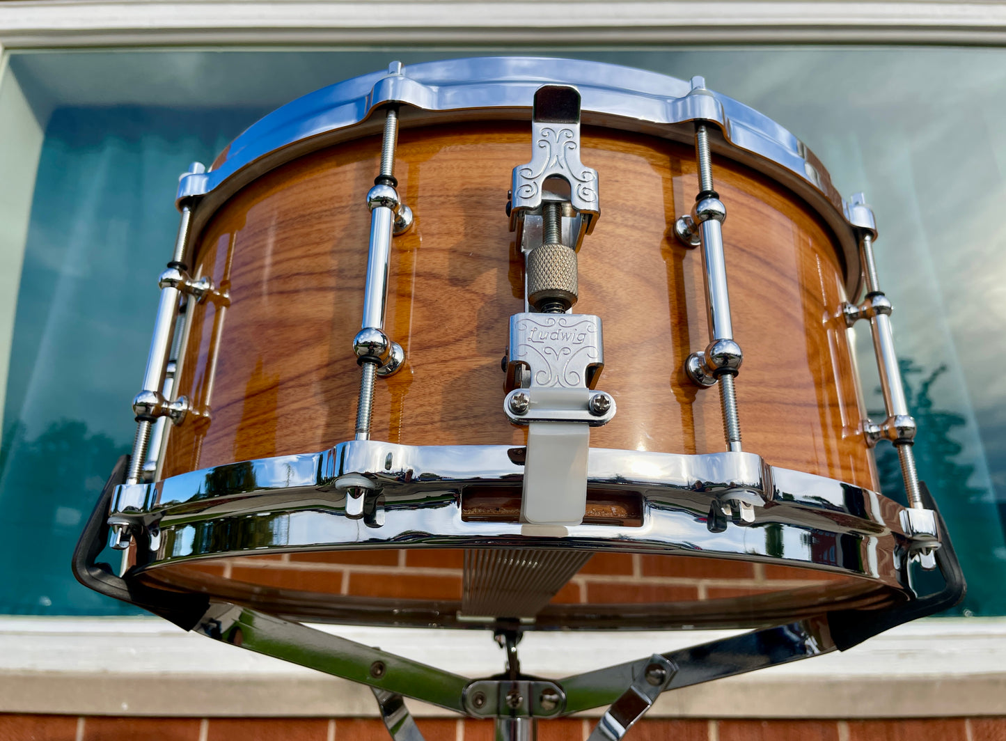 2003 Ludwig Classic Maple Exotic 6.5x14 Santos Rosewood Prototype Bun E. Carlos Snare Drum