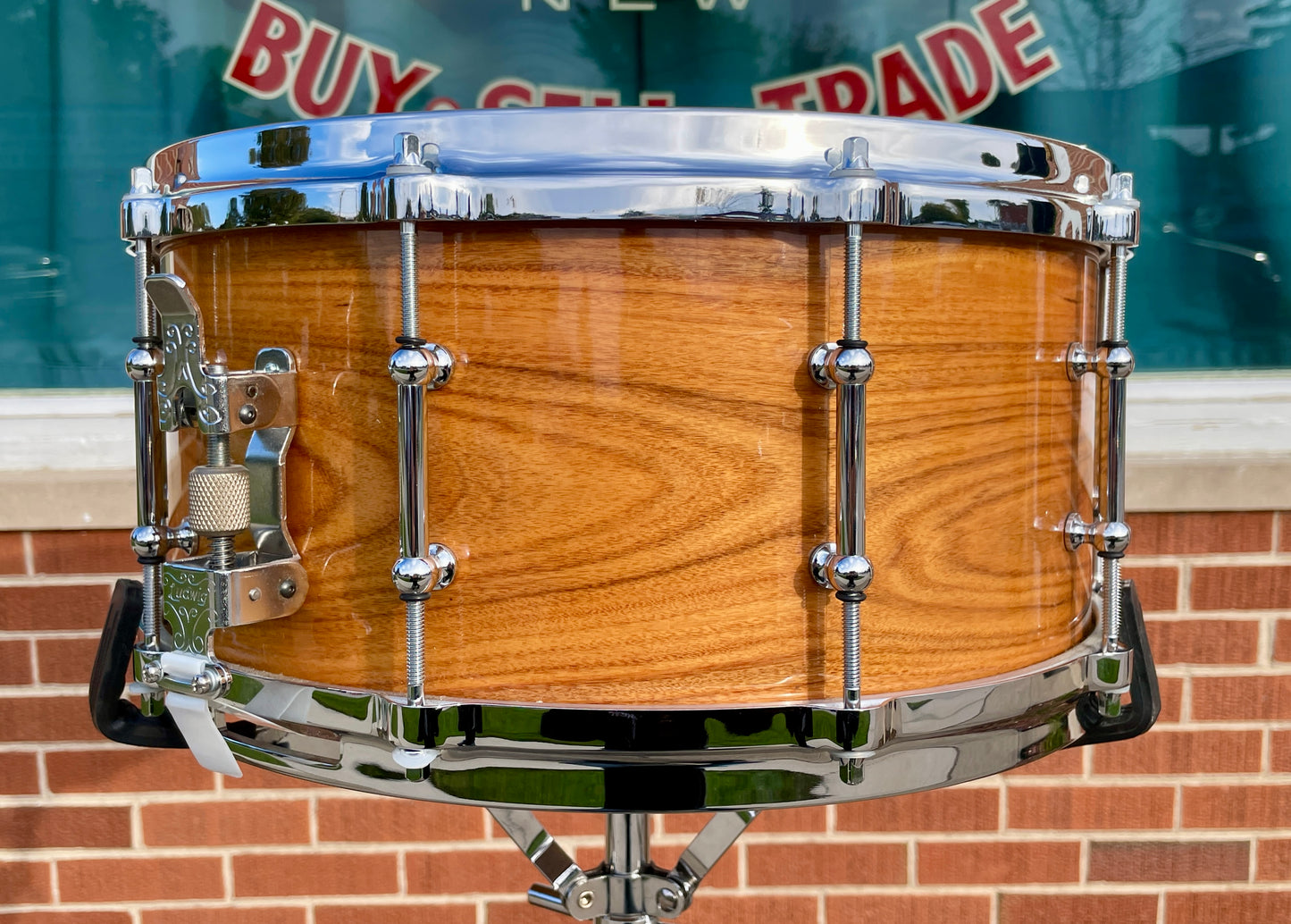 2003 Ludwig Classic Maple Exotic 6.5x14 Santos Rosewood Prototype Bun E. Carlos Snare Drum