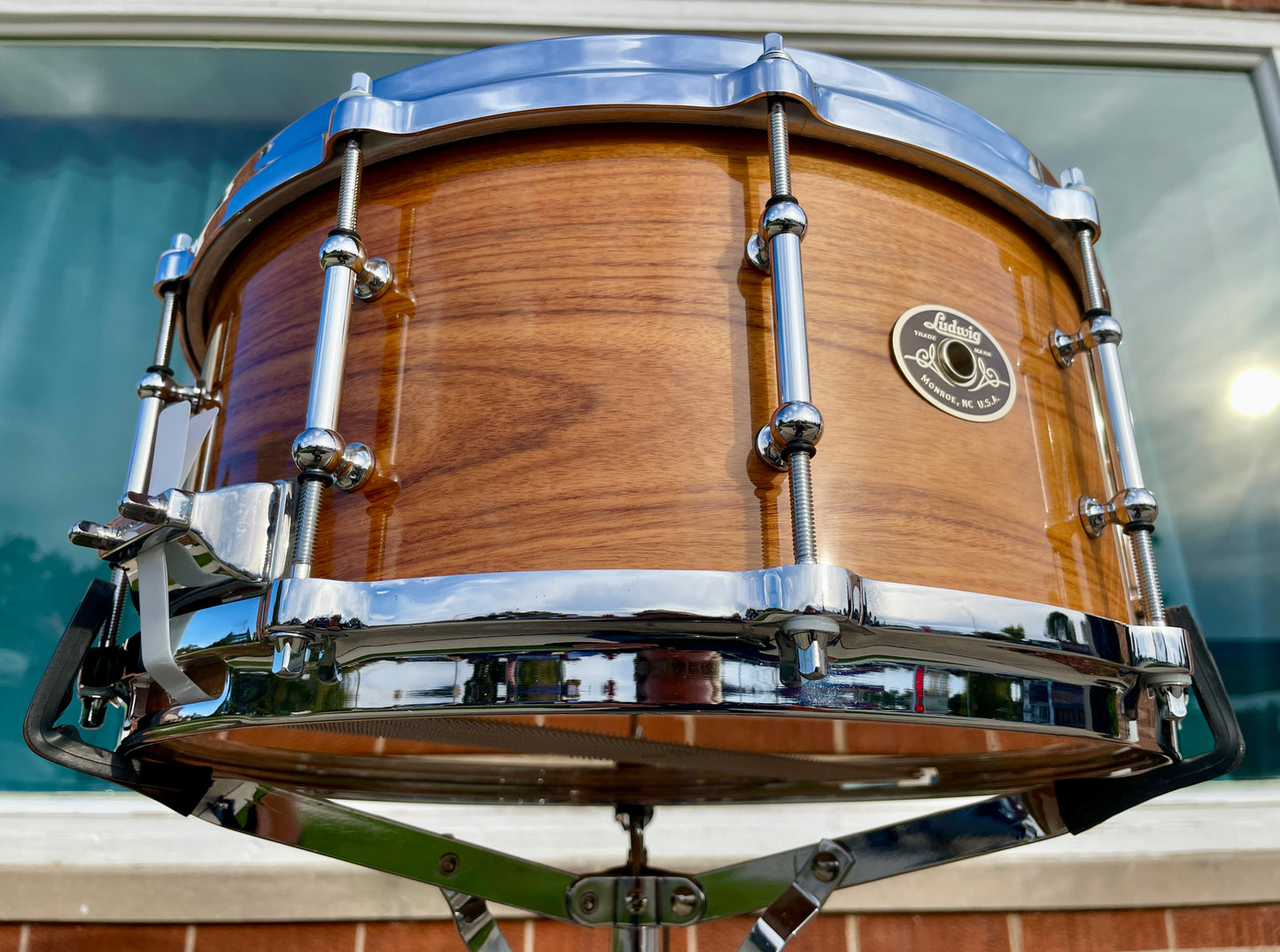 2003 Ludwig Classic Maple Exotic 6.5x14 Santos Rosewood Prototype Bun E. Carlos Snare Drum