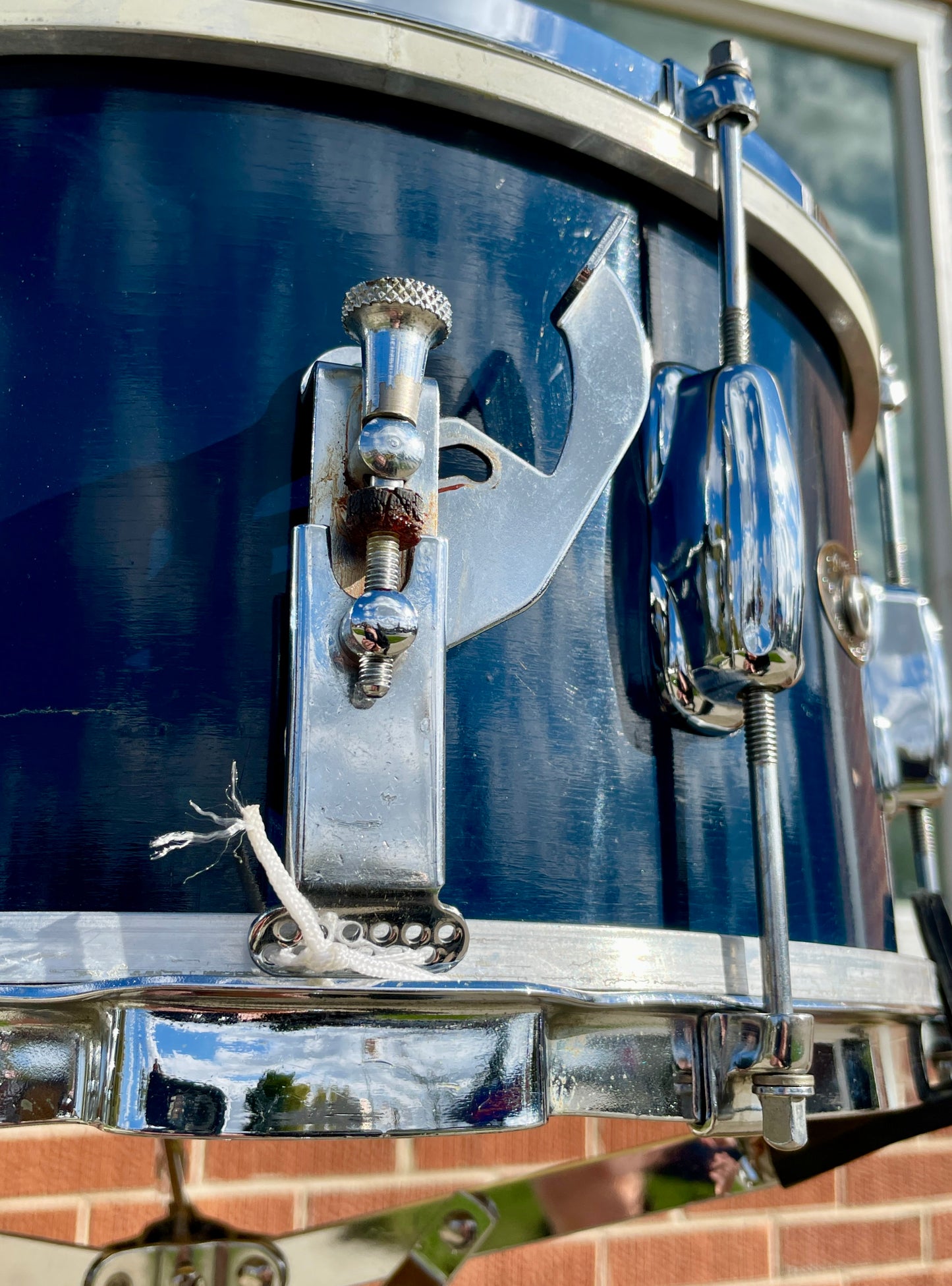 1960s Slingerland 7x14 Student Model No. 157 Snare Drum Blue Lacquer