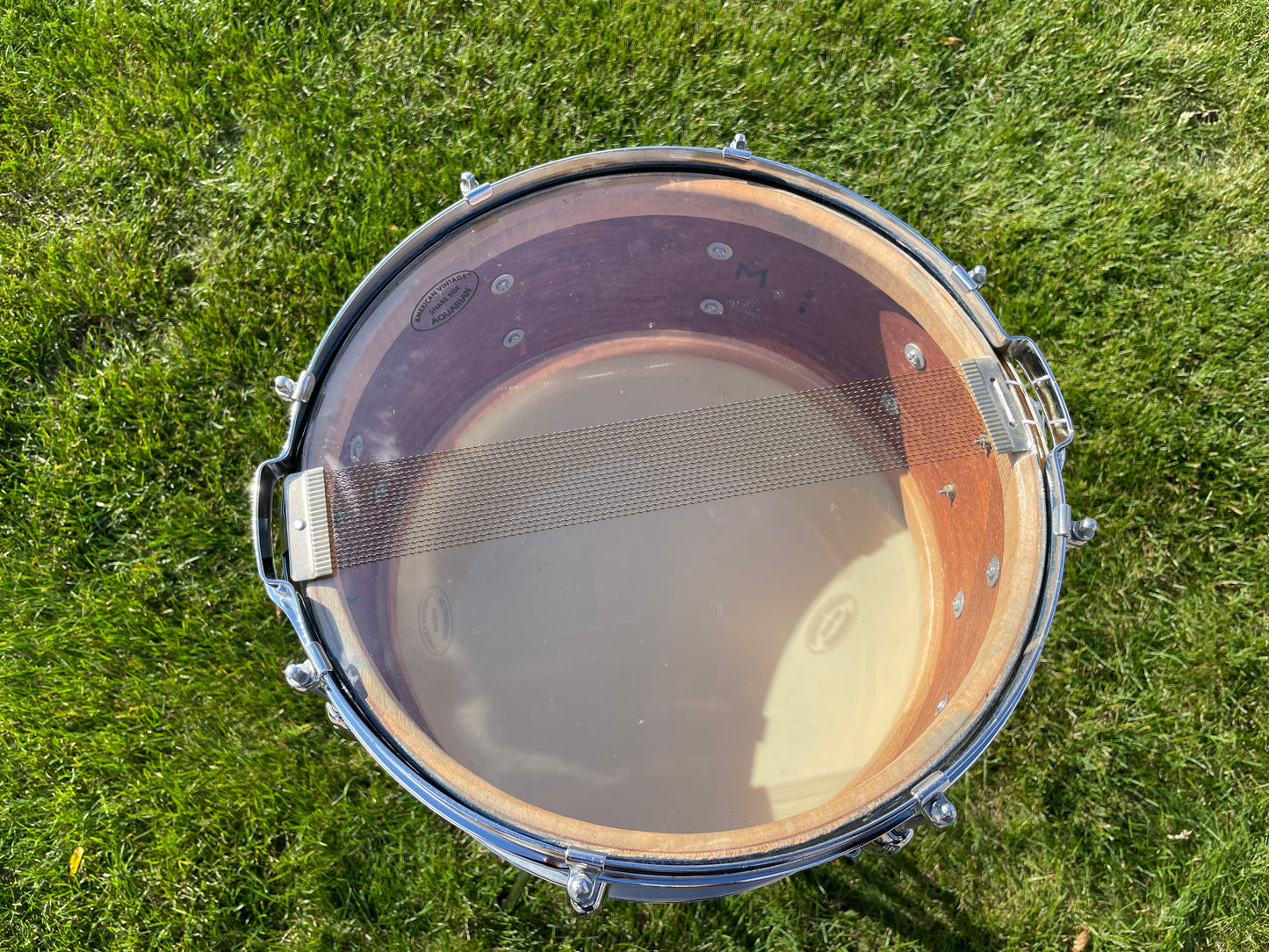 1960s Slingerland 7x14 Student Model No. 157 Snare Drum Blue Lacquer