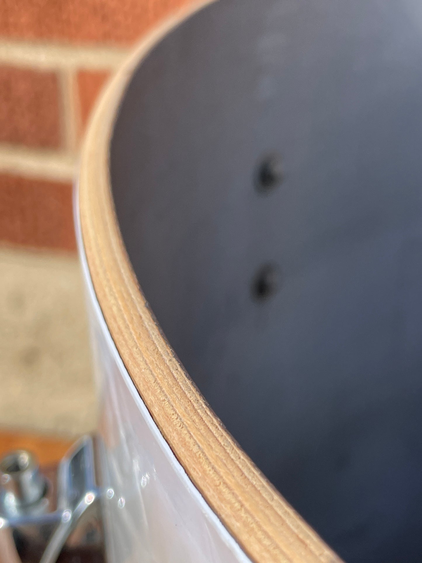 1950s Gretsch 6 ply Round Badge Name Band Outfit Drum Set White Marine Pearl 22/13/16 w/ 5.5x14 Snare