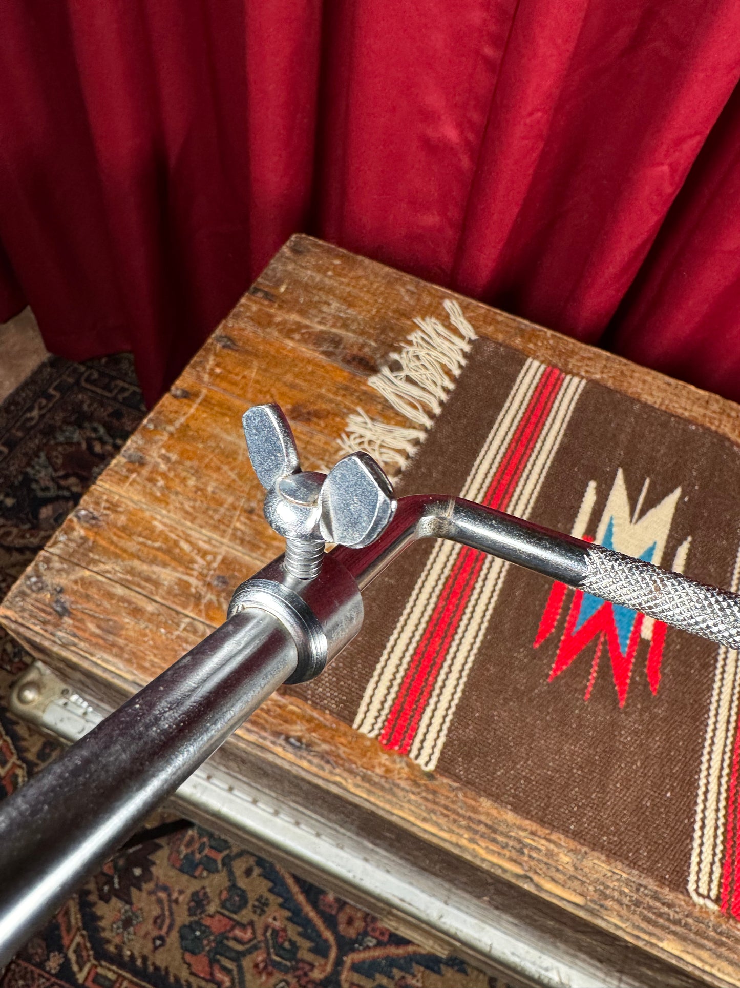 1960s Gretsch Telescoping L-Arm Cymbal Holder No. 4805 Round Badge Era * MINTY *