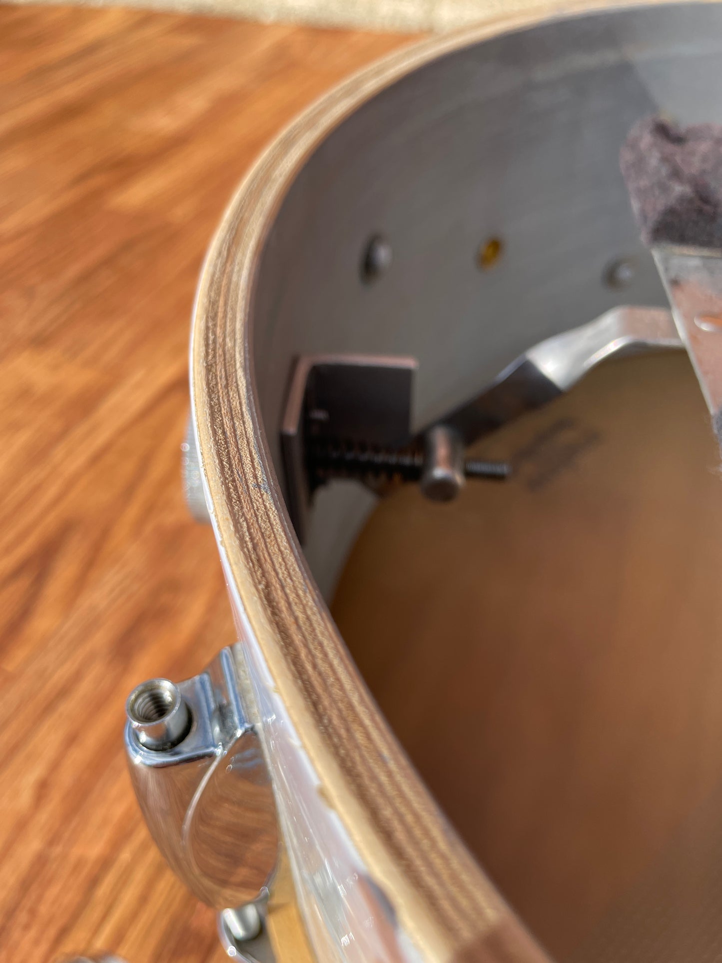 1950s Gretsch 6 ply Round Badge Name Band Outfit Drum Set White Marine Pearl 22/13/16 w/ 5.5x14 Snare