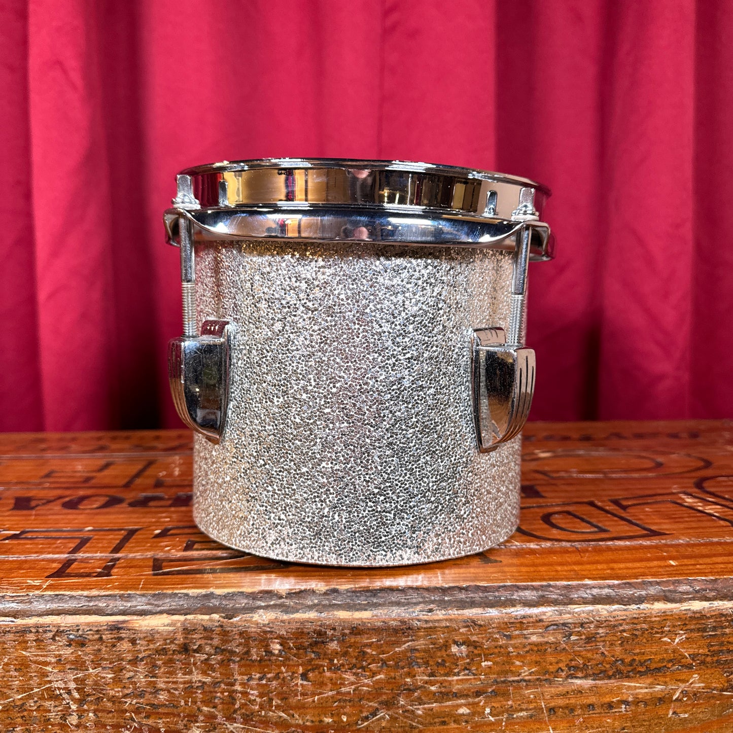 Vintage Ludwig 6" & 8" Tunable Bongos Silver Sparkle